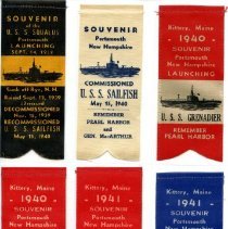 Souvenir ribbons for PNSY launchings, commissionings, etc.