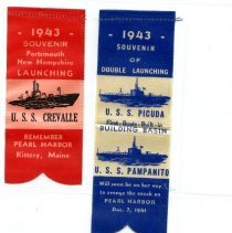 Souvenir ribbons for PNSY launchings, commissionings, etc.