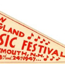 New England Music Festival banner, 1947