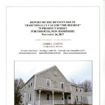 Report on the Dennett House, traditionally called "The Beehive," 73 Prospect Street, Portsmouth, N.H.
