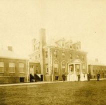 Staff Standing in front of Cottage Hospital