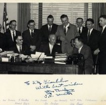 New Hampshire Trades Unions Representatives with Sen. Styles Bridges