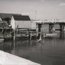Portsmouth Wharves and Lobster Boat, Pierce Island Bridge
