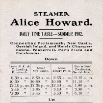 Album of Frederick S. White: Steamer Alice Howard