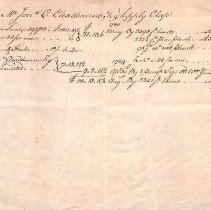 Jonathan Chesley Chadboure Account Sheet, 1780-1785