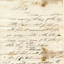 Ralph Bulkley to William Neal Letter, 1814