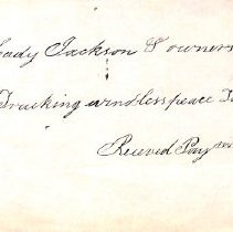 Marcy, Daniel, Bills & receipts