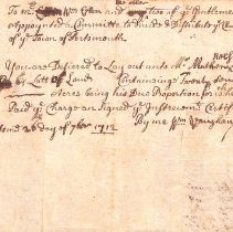 Common land records, 1712