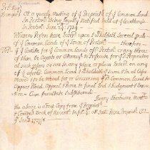 Common lands records, 1737