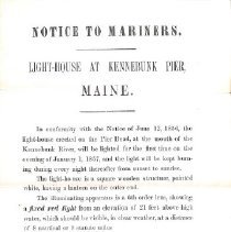 Pier Head Lighthouse, Mariners Notice