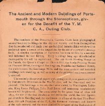 YMCA Outing Club stereopticon show, undated