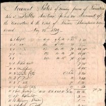 Thomas Thompson estate auction by Samuel Larkin, 1809