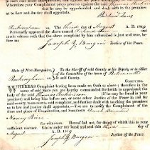 Sheriff. Writs, 1802-1836