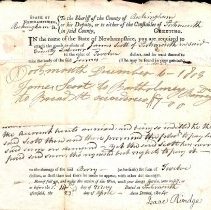 Sheriff. Writs, 1802-1836