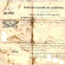 Kingsbury, Samuel H., Citizenship certificate