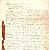 Notarized statement about sinking of the ship, Andes, 1823. (S725).