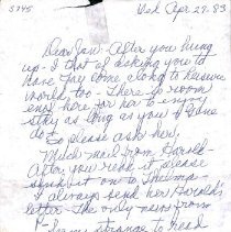 Raymond, Ann, Letter