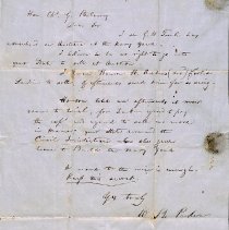 Letter from William B. Parker to Charles G. Bellamy