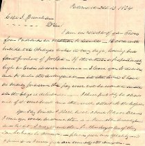 Letter from Charles Cushing to Capt. James Burnham of Kennebunk, Maine