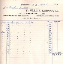 Willis Kiernan to Stephen Decatur: Bill