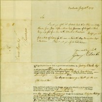 Bill of lading for St. John's Church baptismal font, 1759