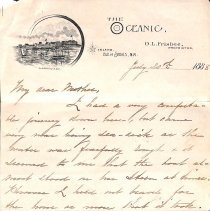 Letter, Katharine L.Lodge to her mother Mrs. G. H. Lodge