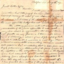 Letter, Jacob Sheafe to Jacob Cutter.