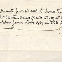 Receipt, George Long for rent paid by Capt.Thomas Oliver on behalf of James Kehoe