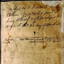 William Jones ledger - first page.