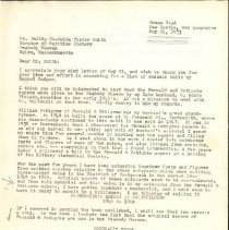 Gertrude Pickett correspondence, 1973