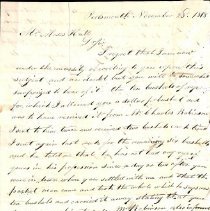 John W. Adams to Moses Hall