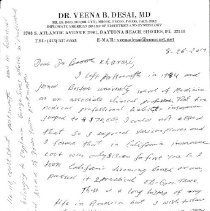 Veena B. Desai papers collected by Paris Khavari, 1981-2019