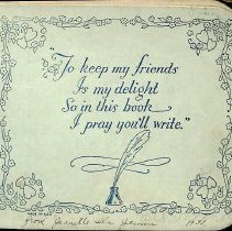 Esther Finck slam book, 1933-c1939