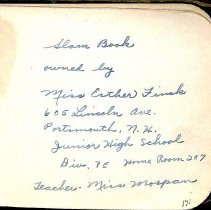 Esther Finck slam book, 1933-c1939