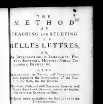 The Method Of Teaching And Studying Of Belles Lettres.