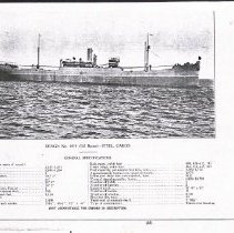 Ship plan, Emergency Fleet Corporation Design 1019. Box 1, Folder 7.