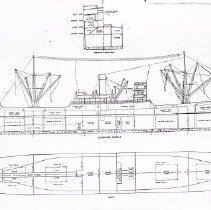 Ship plan, Emergency Fleet Corporation Design 1019. Box 1, Folder 7.