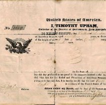 Eathan Locke American Seaman Certificate