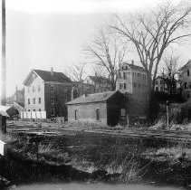 PHOTOGRAPH, THE RAILROAD TRACKS JUST SOUTH OF THE MAIN STATION ON PLEASANT