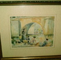 Washing clothes in river