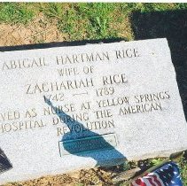Abigail Hartman Rice Grave Marker