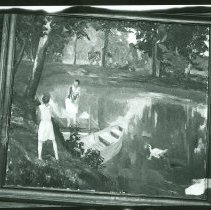 Painting of women and rowboat