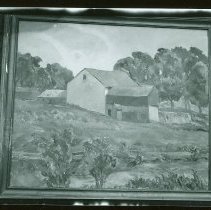 Painting of landscape and barn