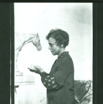 Sculptor with sculpture