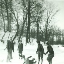 Students ice skating