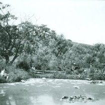 Painting class by pond