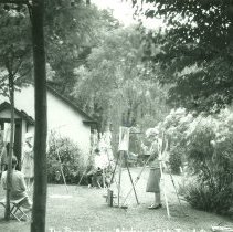 Students in painitng class