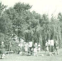 Students painting