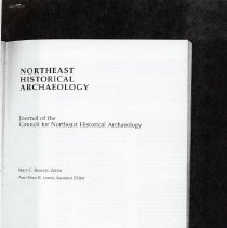 Northeast Historical Archaeology magazine