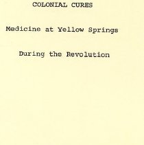 Yellow Springs Exhibit Report